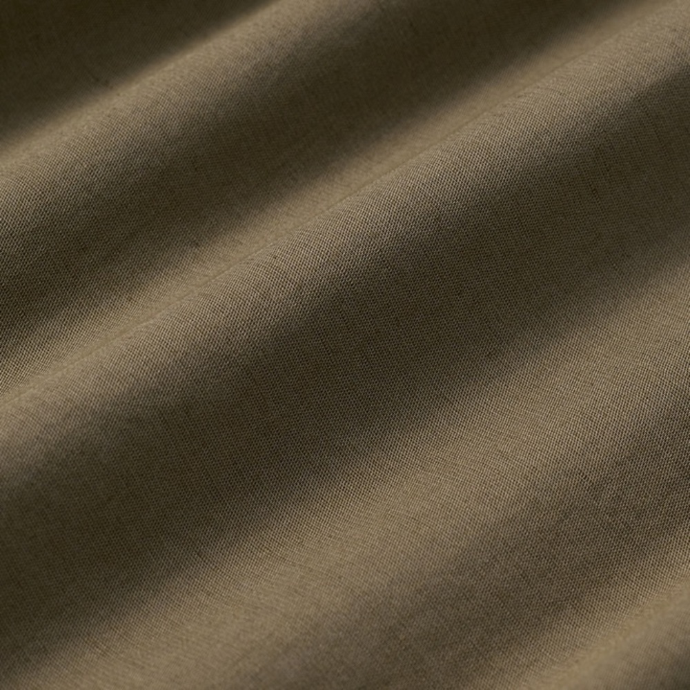 NWOT Pact Organic Canopy Linen Blend Notch Neck Dress in Khaki Green - Picture 5 of 13